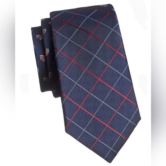 LAST DAY Izod Football Grid Tie 3" width New With Tag - Picture 2 of 9